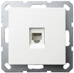 Jasmart G Белый глянцевый Розетка RJ11 G6101W - фото 77009