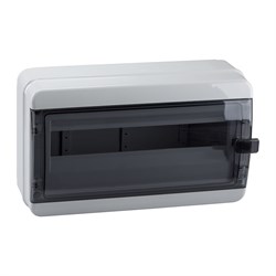 КЭАЗ Корпус пластиковый Навесной OptiBox P-BNK-3-18-IP65 Прозрачная черная дверь 117965 - фото 77505
