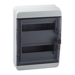КЭАЗ Корпус пластиковый Навесной OptiBox P-BNK-3-24-IP65 Прозрачная черная дверь 117970 - фото 77521