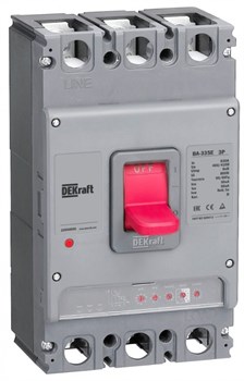 Dekraft Силовой автоматический выключатель с электрон. расц. 4P 630А 50кА ВА-335E 22507DEK - фото 78814