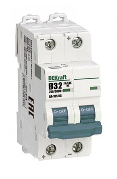 Dekraft Автоматический выключатель 2P 32A х-ка B 500В DC ВА-105 13370DEK - фото 79145
