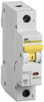 IEK KARAT Выключатель автоматический ВА47-60M 1Р 16А 6кА B MVA31-1-016-B - фото 81970