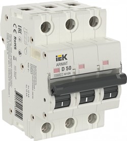 IEK ARMAT Автоматический выключатель M10N 3P D 50А AR-M10N-3-D050 - фото 82729