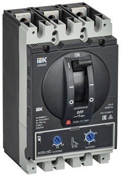 IEK ARMAT Автоматический выключатель в литом корпусе 3P D 150кА 125А ТМ рег. AR-MCCB-3D-150-0125A-ATUC - фото 83039