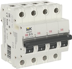 IEK ARMAT Автоматический выключатель M10N 4P D 5А AR-M10N-4-D005 - фото 83052