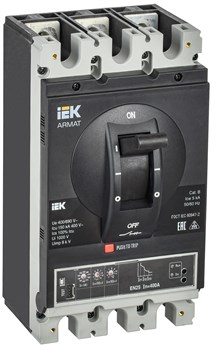 IEK ARMAT Автоматический выключатель в литом корпусе 3P H 150кА 400А эл. станд. AR-MCCB-3H-150-0400A-ELSC - фото 83698
