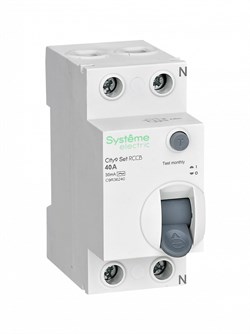 Systeme Electric City9 Set Выключатель дифференциального тока (ВДТ) 40А 2P 30мА Тип-AC 230В C9R36240 - фото 84247