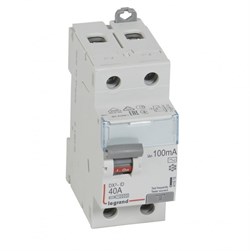Legrand DX3 УЗО 2P 40А 100мА-AC 411515 - фото 84272