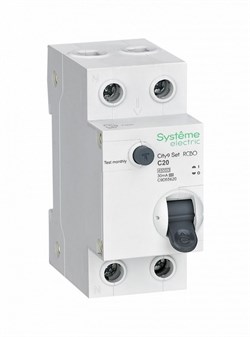 Systeme Electric City9 Set Авт. выкл. диф. тока (АВДТ) 1P+N С 20А 4.5kA 30мА Тип-A 230В C9D55620 - фото 84829