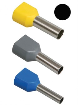 IEK Наконечник НШВИ(2) 6,0-14 черный (100шт/упак) UTE10-D6-0-100 - фото 85808