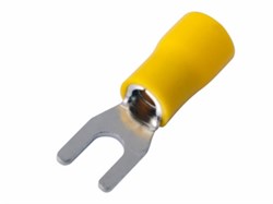 Наконечник вилочный изолированный 4.3мм 4-6мм² (НВи 6.0-4 / НВи 5,5-4) желтый Rexant 08-0151 - фото 85957