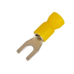 DKC Наконечник вилочный с изолир.фланцем ПВХ, легкий ввод жилы, 2,5-6 кв.мм М8 (д.8,4 мм) (НВИ) 2C18P-EE-PVC - фото 86055