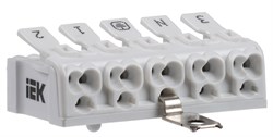 IEK  Клемма пружинная соединительная КСПнз5-3L+N+PE UKZ-B06-5P-F1-E1-10 - фото 86286