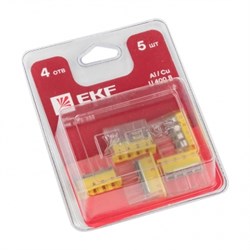 EKF PROxima Строительно-монтажная клемма СМК 2273-244 (с пастой) 4 отверстия 0,5-2.5 мм2 блистер (5шт.) plc-smk-2273-244b - фото 86327
