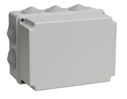IEK Коробка КМ41245 распаячная для о/п 190х140х120 мм IP44 (RAL7035, 10 гермовводов) UKO10-190-140-120-K41-44 - фото 86394