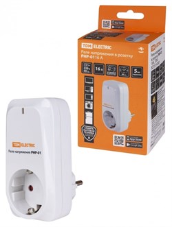 TDM Реле напряжения в розетку РНР-01, 16А SQ1513-0001 - фото 87365