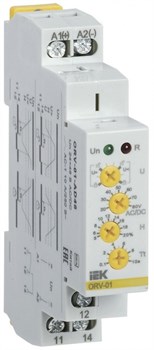IEK ONI Реле напряжения ORV 1ф 24-48 В AC/DC ORV-01-AD48 - фото 87433
