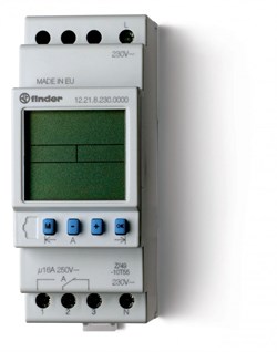 Finder Реле времени цифровое недельное; монтаж на рейку 35мм; 1СO 16A; питание 24В АC/DC; ширина 35.8мм; степень защиты IP20; упаковка 1шт. 122100240000PAS - фото 87592