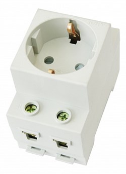 CHINT Розетка AC30-111 с заземляющим контактом на DIN-рейку (R) 775001 - фото 87777