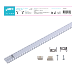 Gauss Профиль для ленты LED врезной гл 7mm - 2m BT414 - фото 88205