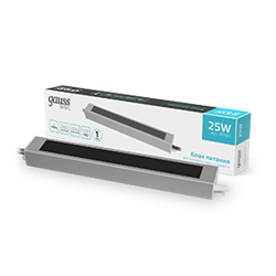 Gauss Блок питания Basic 12V 25W IP67 1/80 BT521 - фото 88210