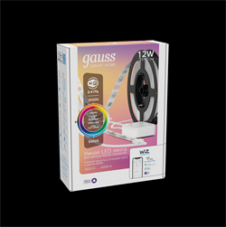 Gauss Лента Smart Home 12W 1000lm 3000-6000К 100-240V IP20 3м RGBW+изм.цвет.темп.+дим. LED 5010122 - фото 88213