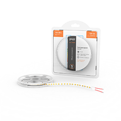 Gauss Лента Basic 12V 14,4W/m 1400lm/m 3000K IP20 LED 5m 1/100 BT084 - фото 88232