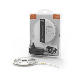 Gauss Лента Basic в комплекте 12V 10W/m 700lm/m 3000K IP20 LED 5m 1/50 BT044 - фото 88255