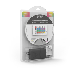 Gauss Лента Basic в комплекте 12V 12W/m 780lm/m RGB IP65 LED 5m 1/50 BT072 - фото 88261