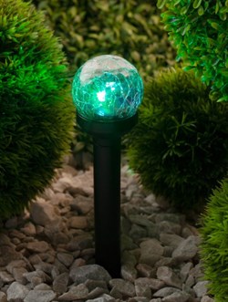 ЭРА SL-PL33-CRAC Садовый светильник на солнечной батарее, пластик,стекло, черный, 33 см (12/672) Б0018818 - фото 88425