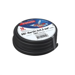 Кабель силовой медный ВВГ-Пнг(А) 3x2,5 мм², длина 10 метров, ГОСТ 31996-2012, ТУ 16-705.499-2010 Rexant 01-8212-10 - фото 88659