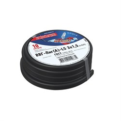 Кабель силовой медный ВВГ-Пнг(А)-LS 3x1,5 мм², длина 10 метров, ГОСТ 31996-2012, ТУ 16.К71-310-2001 Rexant 01-8271-10 - фото 88662