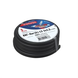 Кабель силовой медный ВВГ-Пнг(А)-LS 3x2,5 мм², длина 5 метров, ГОСТ 31996-2012, ТУ 16.К71-310-2001 Rexant 01-8272-5 - фото 88665