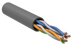 Витая пара U/UTP 5E 24AWG 4PR PVC 1м серый 100м РФ GENERICA BC1-C5E04-111-100-R-G - фото 89259