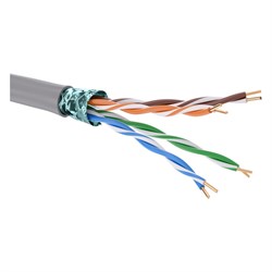 DKC Кабель витая пара кат. 5E экранированный F/UTP, 4 пары, нг(А)-HF, цвет внешней оболочки серый, катушка 305 м RN5EFUK01GY - фото 89319