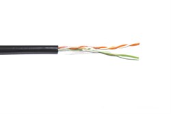 IEK ITK Кабель связи витая пара F/UTP, кат.5E 2х2х24AWG solid, LDPE, 500м, черный LC3-C5E02-339 - фото 89343