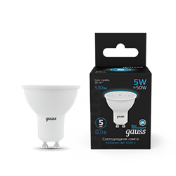 Gauss Лампа MR16 5W 530lm 6500K GU10 LED 101506305 - фото 89415