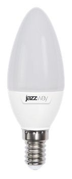 Jazzway Лампа светодиодная (LED) «свеча» d38мм E14 220° 7Вт 220-240В матовая тепло-белая желтая 3000К .1027818-2 - фото 89667