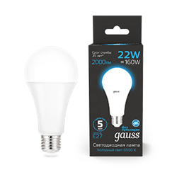 Gauss Лампа A70 22W 1640lm 6500K E27 LED 102502322 - фото 89871