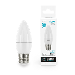 Gauss Лампа Elementary Свеча 10W 750lm 4100K E27 LED 30220 - фото 89879
