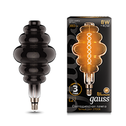 Gauss Лампа Filament Honeycomb 8W 380lm 2700К Е27 gray flexible LED 159802008 - фото 89892