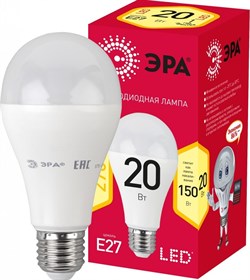 ЭРА Лампочка светодиодная RED LINE LED A65-20W-827-E27 R E27 20Вт груша теплый белый свет Б0050687 - фото 89972