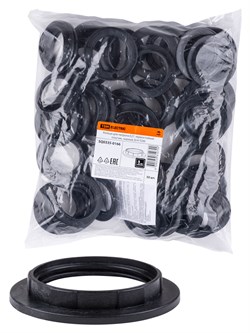 TDM Кольцо для патрона Е27, термостойкий пластик, черный, Б/Н SQ0335-0166 - фото 90105