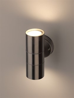 ЭРА WL16 Светильник Декоративная подсветка 2*GU10 MAX35W IP54 хром Б0034616 - фото 90241