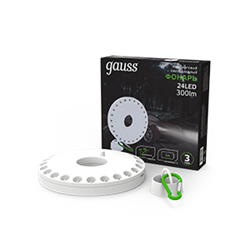 Gauss Фонарь кемпинговый модель GFL003 24LED 300lm 3xAA белый магнит и карабин LED 1/12/72 GF003 - фото 90343