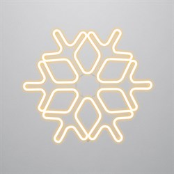 NEON-NIGHT Фигура «Снежинка» из гибкого неона, 60х60 см, цвет свечения теплый белый 501-326 - фото 90449