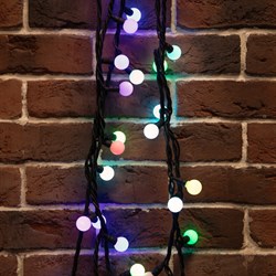 NEON-NIGHT Гирлянда Мультишарики Ø23 мм, 10 м, черный каучук, 80 LED, свечение с динамикой, цвет RGB 303-599 - фото 90475