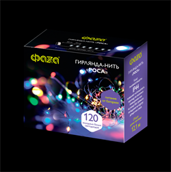 ФАZA Гирлянда DC-G03-120M, 120 мульт. microLED, 12.1 м., 8 реж., 3xAA .5047815 - фото 90513