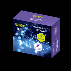 ФАZA Гирлянды DC-G05-20WS4, комплект 4 шт., бел., 20 LED, 2xCR2032 Гирлянды .5048072 - фото 90563