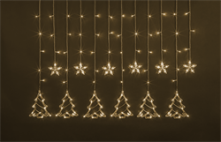 Navigator Гирлянда 95 006 NGF-D033-01 (бахрома звезды и елочки WW 2.5*1м IP20) 95006 - фото 90576